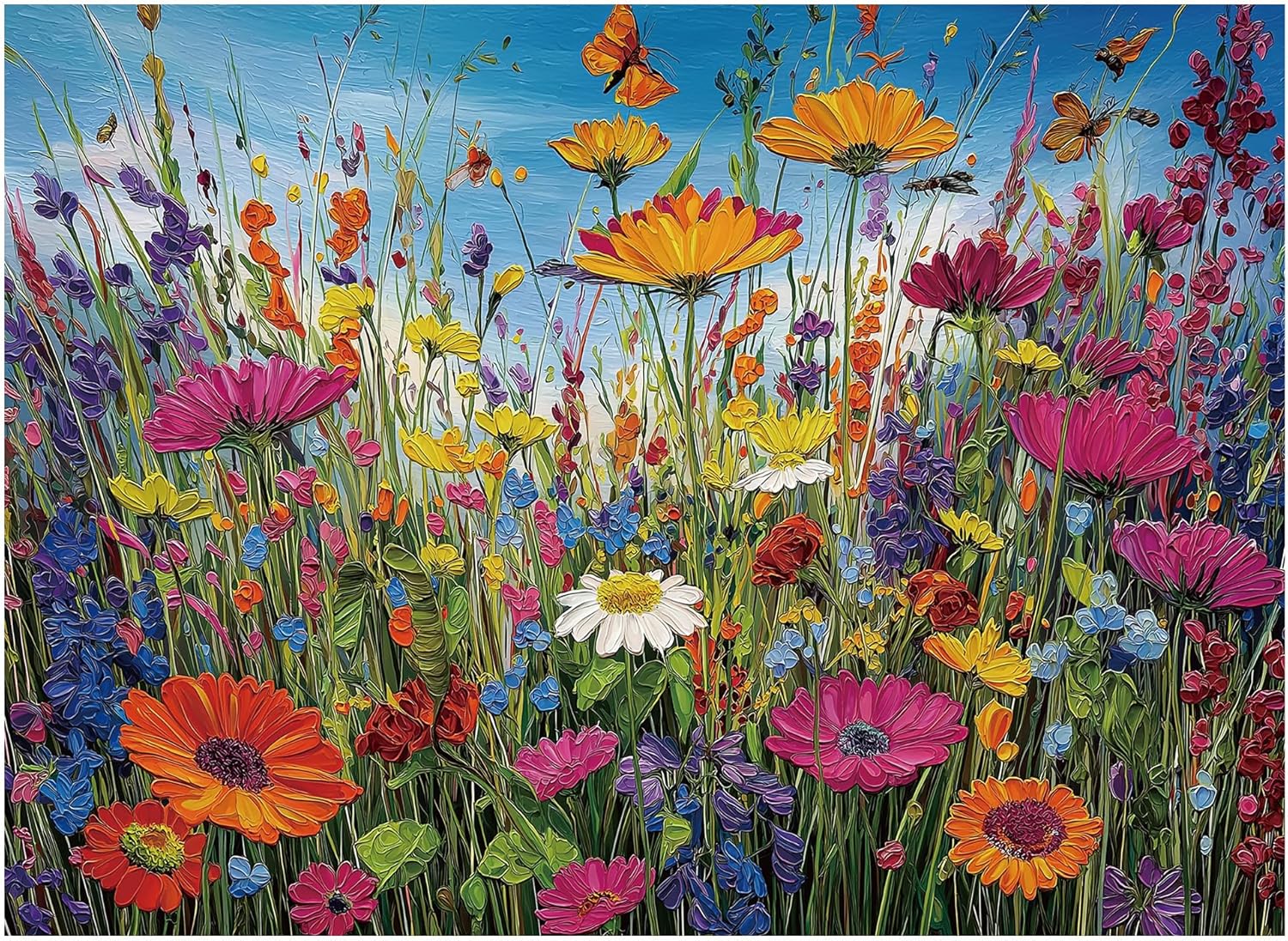 Puzzles for Adults 500 Pieces, Vintage Flower Book Puzzle, Wildflower Pages Jigsaw Puzzle,Finished Size 20.5"x15"