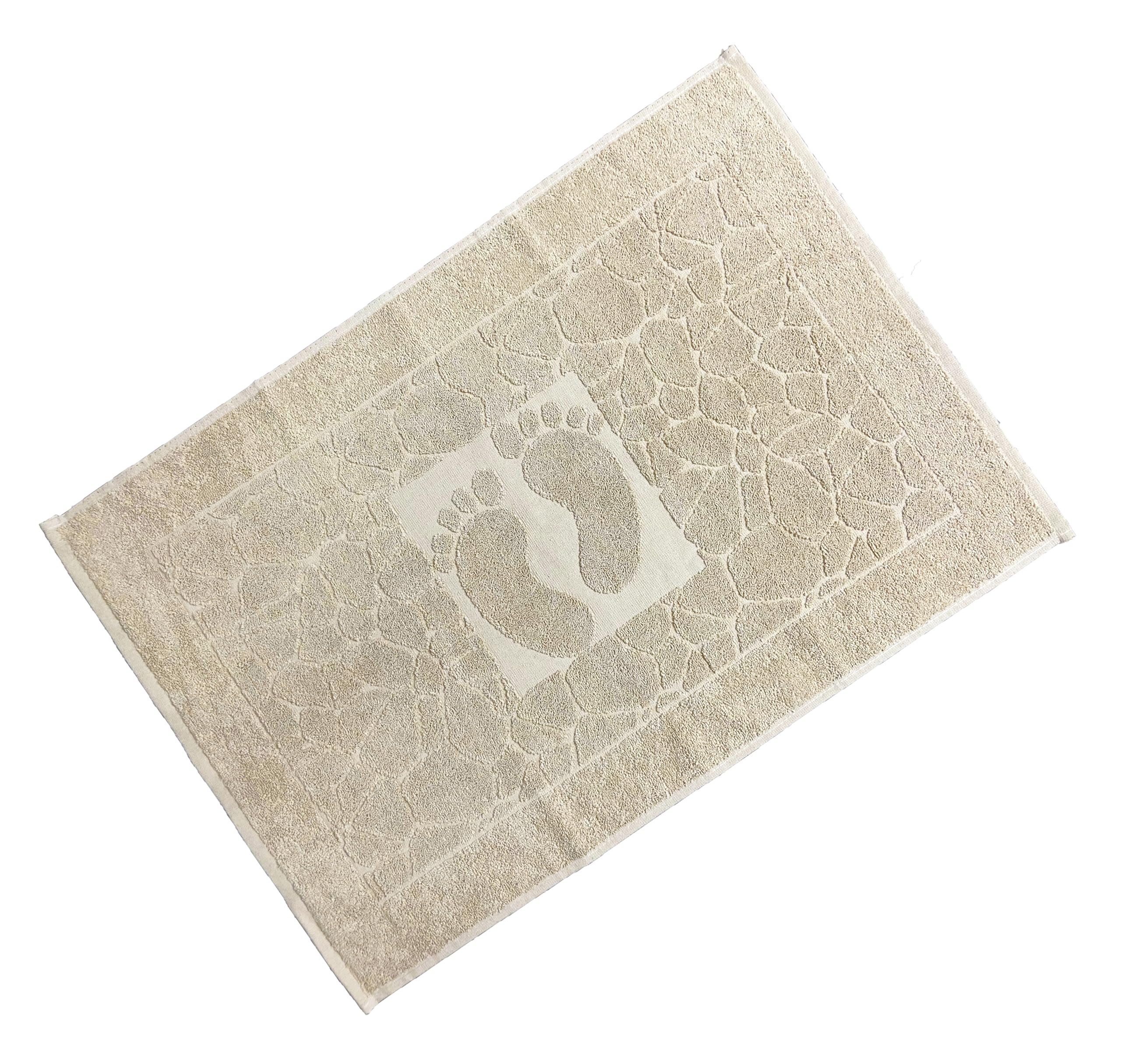 OGER Badmatset, 2-delig, badstof, douchemat, wasbare douchemat en badtapijt, 600 g/m² en 100% katoen, absorberend en sneldrogend, 50 x 70 cm, Antraciet/Lila