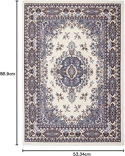 Miniatura 103 de Home Dynamix Premium Sakarya - Tapete tradicional con borde y medallón, gris, tapete rectangular de 7 pies 8 pulgadas x 10 pies 7 pulgadas Azul