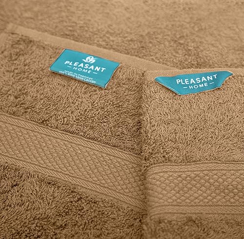 Miniatura 6 de Pleasant Home - Juego de 6 toallas de baño (24 x 50 pulgadas), 100% algodón, 500 GSM, toallas de lujo ligeras, suaves y absorbentes, para baño, para