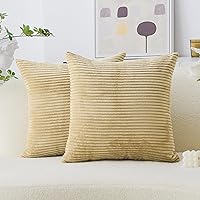 Vista 17 de Home Brilliant Fundas de Almohada Decorativas Blancas de 16x16, Juego de 2, Fundas de Almohada Decorativas de Acento, Funda de Almohada