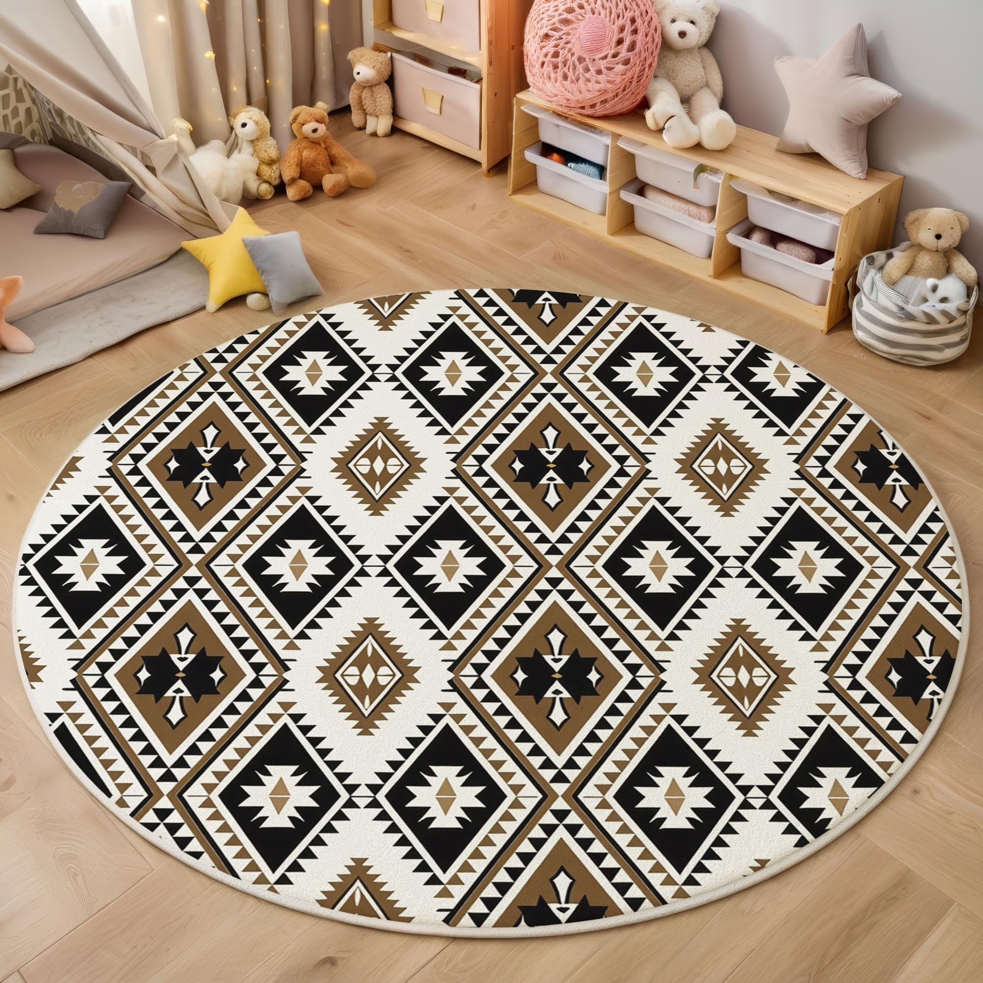 Tapis rond antidérapant pour éviter les glissades dans le salon et la cuisine