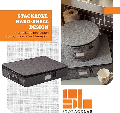 Miniatura 4 de storageLAB Contenedores de almacenamiento de China, Contenedores para organizar, Estuche rígido, Divisores de placa de fieltro, suministros de