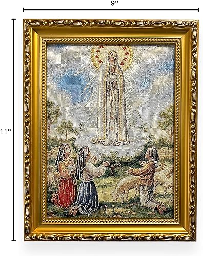 Miniatura 2 de Marco de fotos acolchado con diseño de Nuestra Señora de Fátima de 9 x 11 pulgadas, regalo religioso