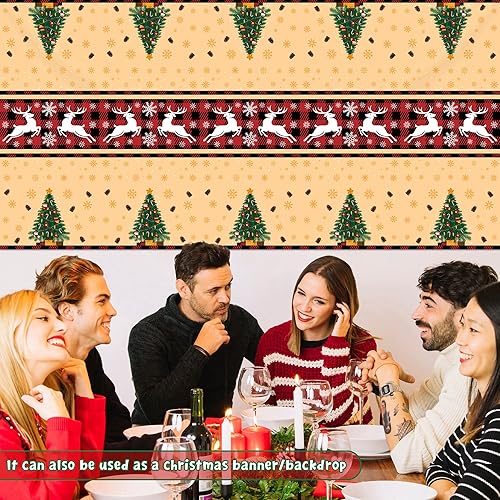 Vista 40 de OHOME Paquete de 4 manteles de plástico iridiscente desechables para decoración del día de las Galentinas, fundas rectangulares para mesa de Mantel