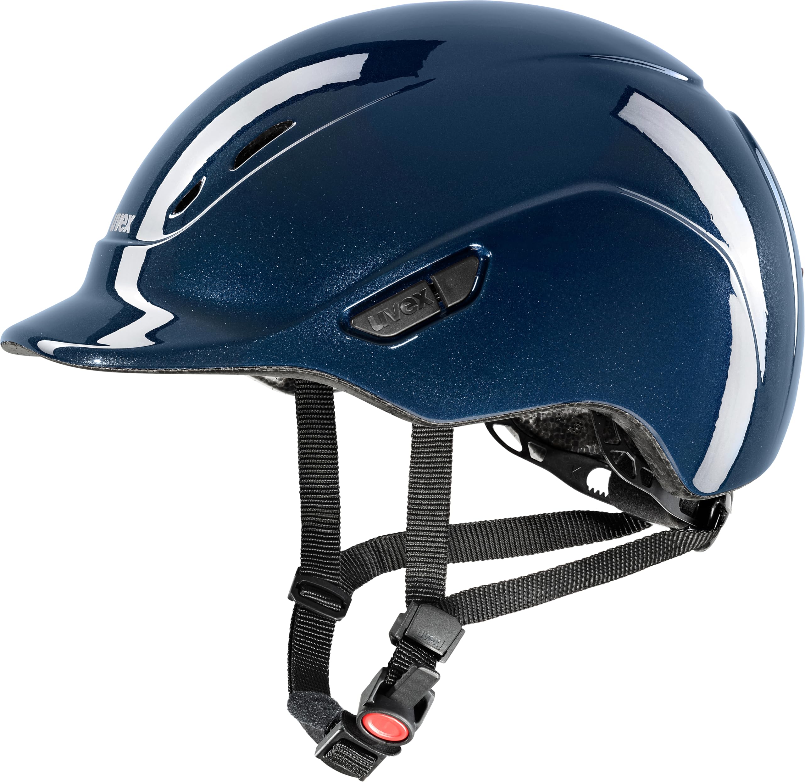 uvex Kiddox – Casco de equitación infantil ligero – Ajuste de tamaño individual – Ventilación óptima – Shiny