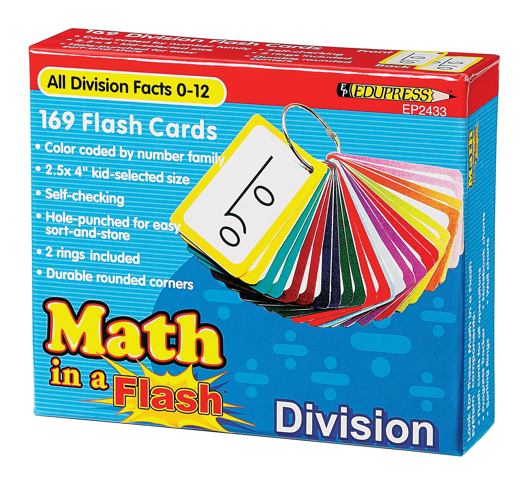Edupress Math in a Flash Cards, Division (EP62433), Multi