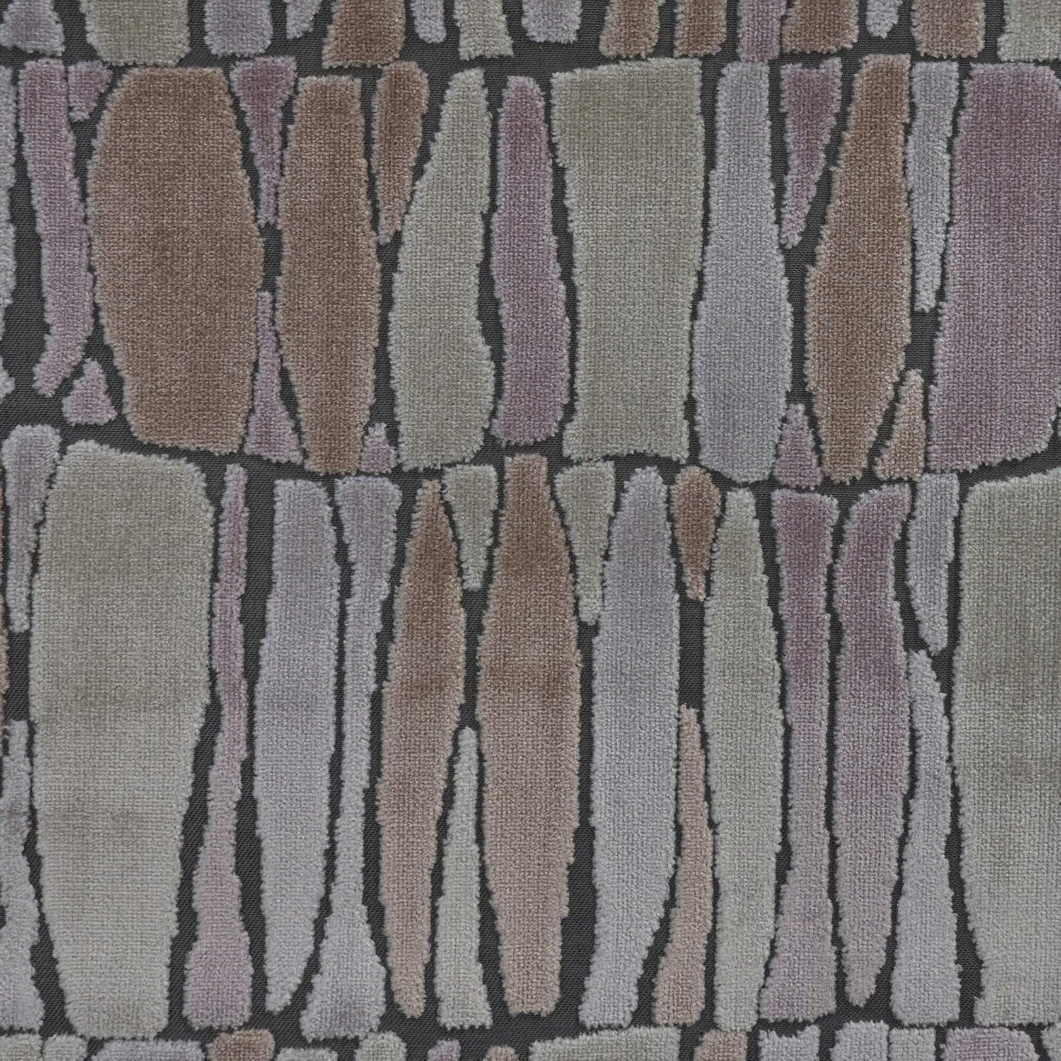 TOP FABRIC - Twiggy, Geometric Cut Velvet Upholstery Fabric by The Yard Fiddlefern