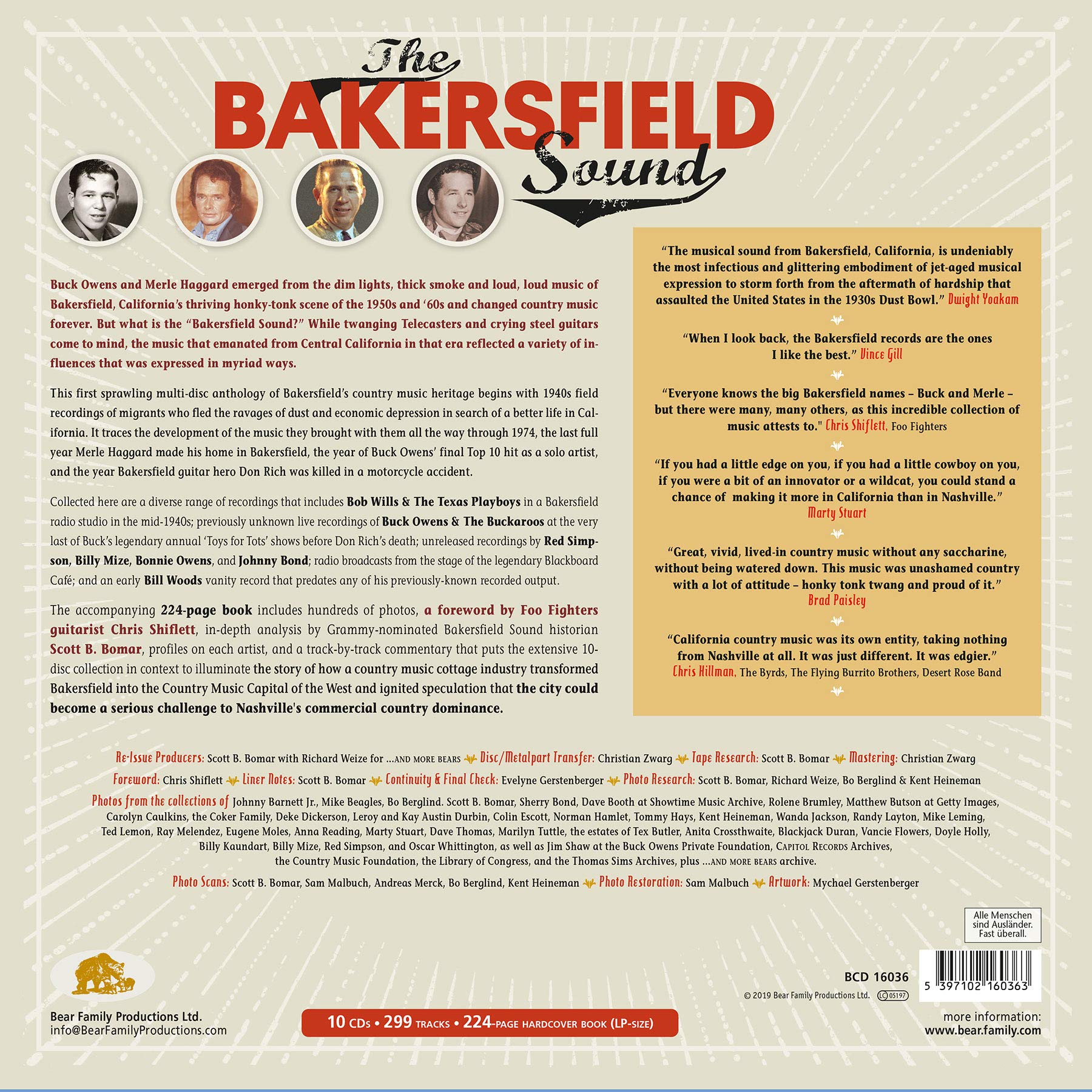 The Bakersfield Sound - Country Music Capital Of The West 1940 - 1974 (10-CD Deluxe Box Set)