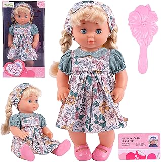 MalPlay Bella Blonde Doll Playset Headband Accessories Brush Clothes 27.5 cm Gift Role Play Toy for Children