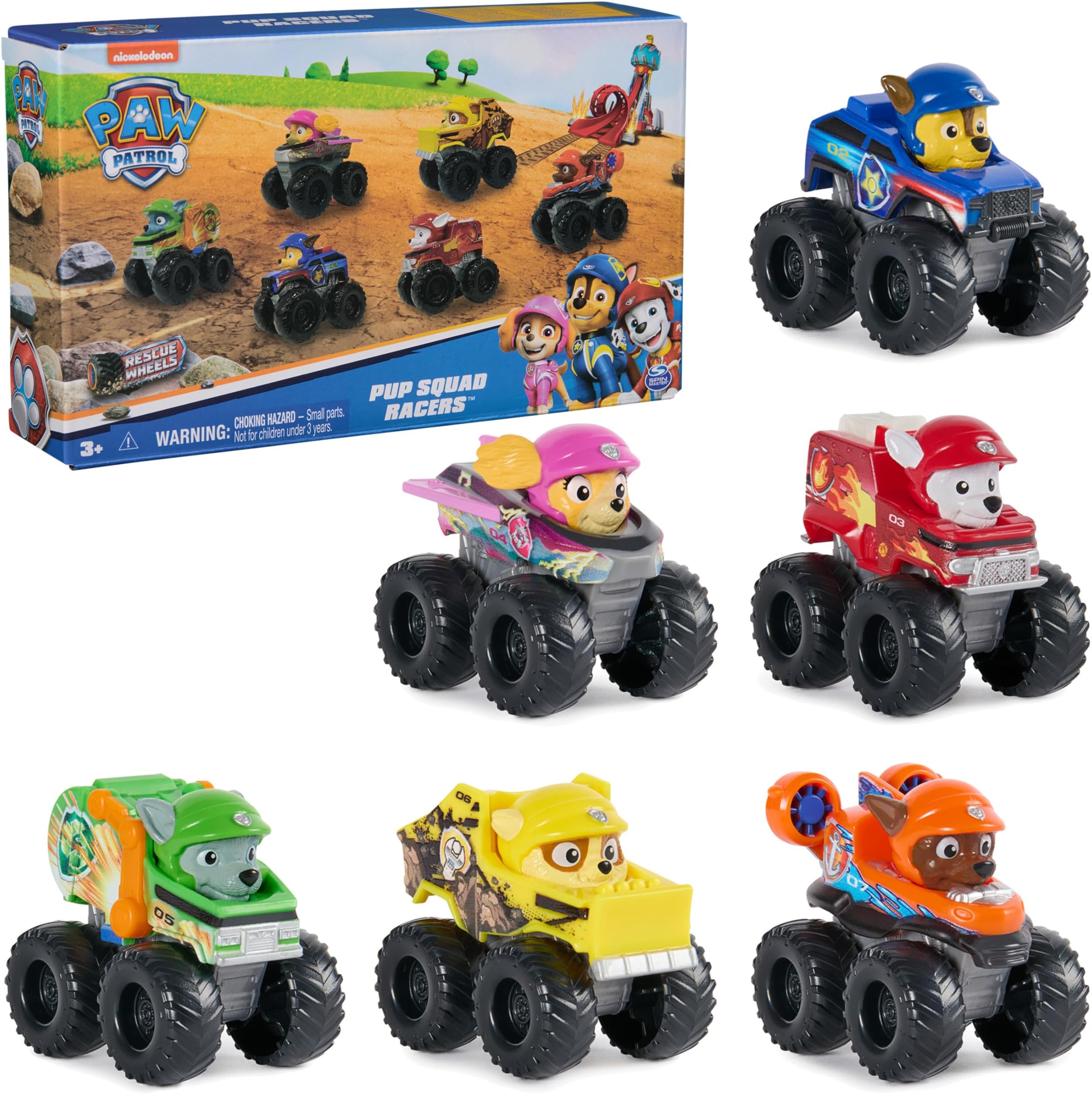 Rescue Wheels 6-Piece Pup Squad Racers Vehicle Gift Set