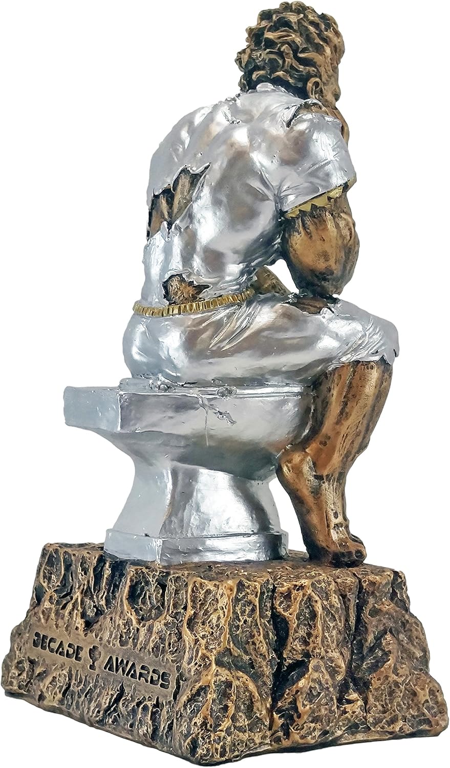 Decade Awards Personalized Monster Toilet Trophy - Engraved Monster Loser Award - Trophy of Shame for Bottom Feeder Beast - Last Place Toilet Bowl Prize - Customize Now (6.5 Inch)