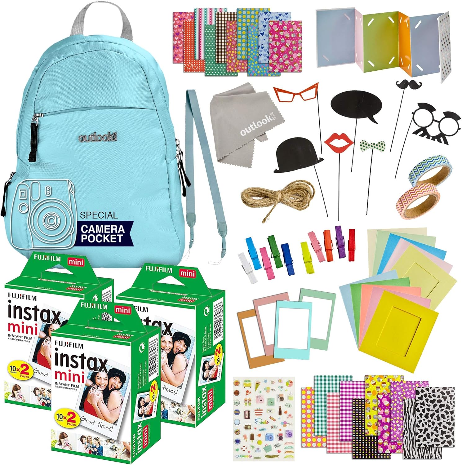 Nеw Dеаl Fujifilm Instax Mini Instant Film (3 Twin Packs, 60 Total Pictures) Plus Backpack Shoulder Bag, 10 Paper Frames + 4 Magnetic Frames + Album + Sticker Frames, and More