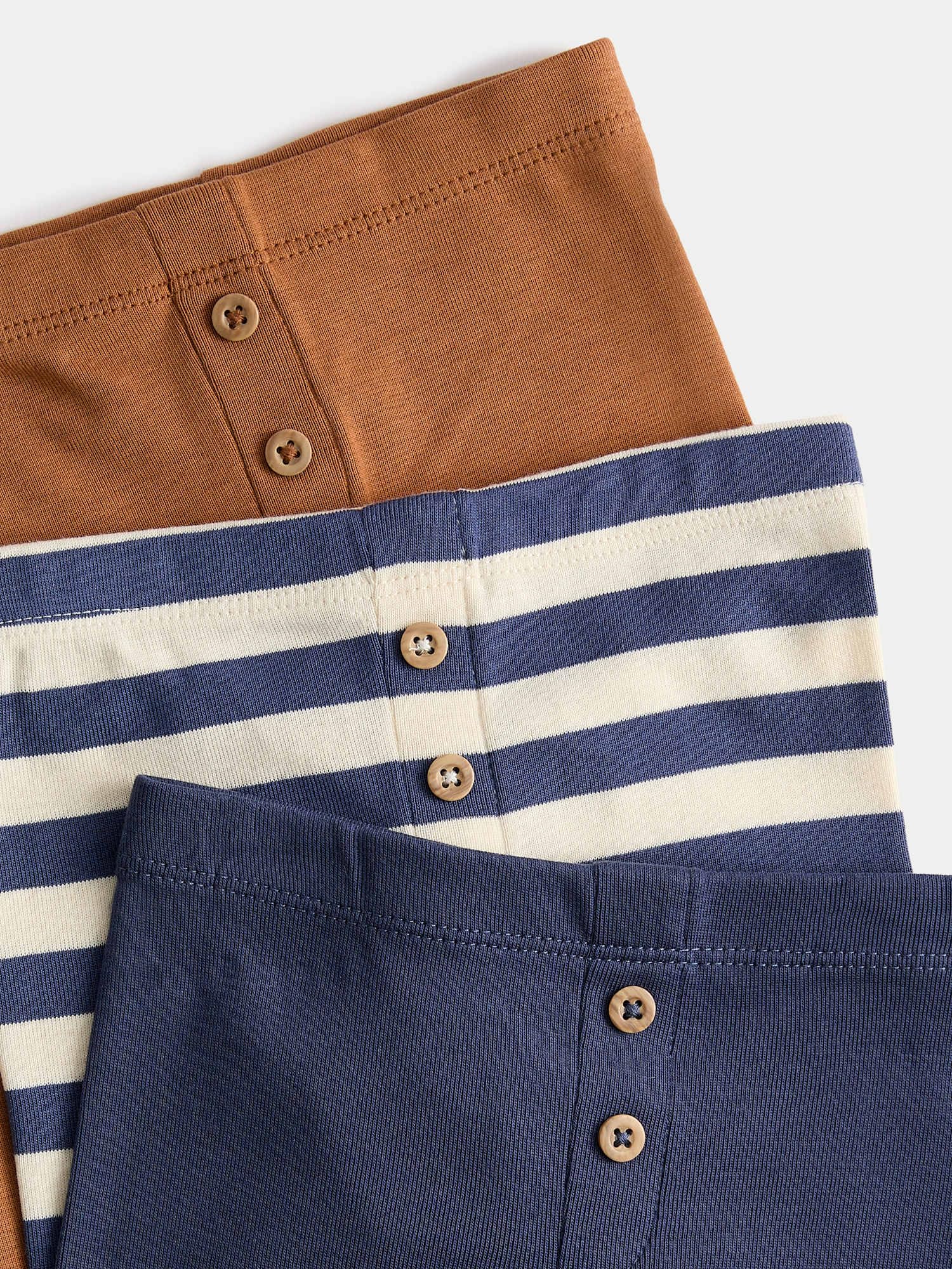 Marks & Spencer 3er-Pack Baby Gestreifte Leggings – Unisex für Jungen & Mädchen