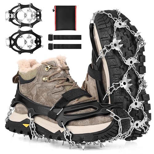 Ice Cleats Shoes Boots 32-Spike Stainless product photo (Gaiters & Traction) — ScooterReviewPro review