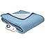 Serta | Reversible Sherpa/Fleece Heated Electric Throw Blanket, 50"x60" With 5 Setting Controller, Slate Blue