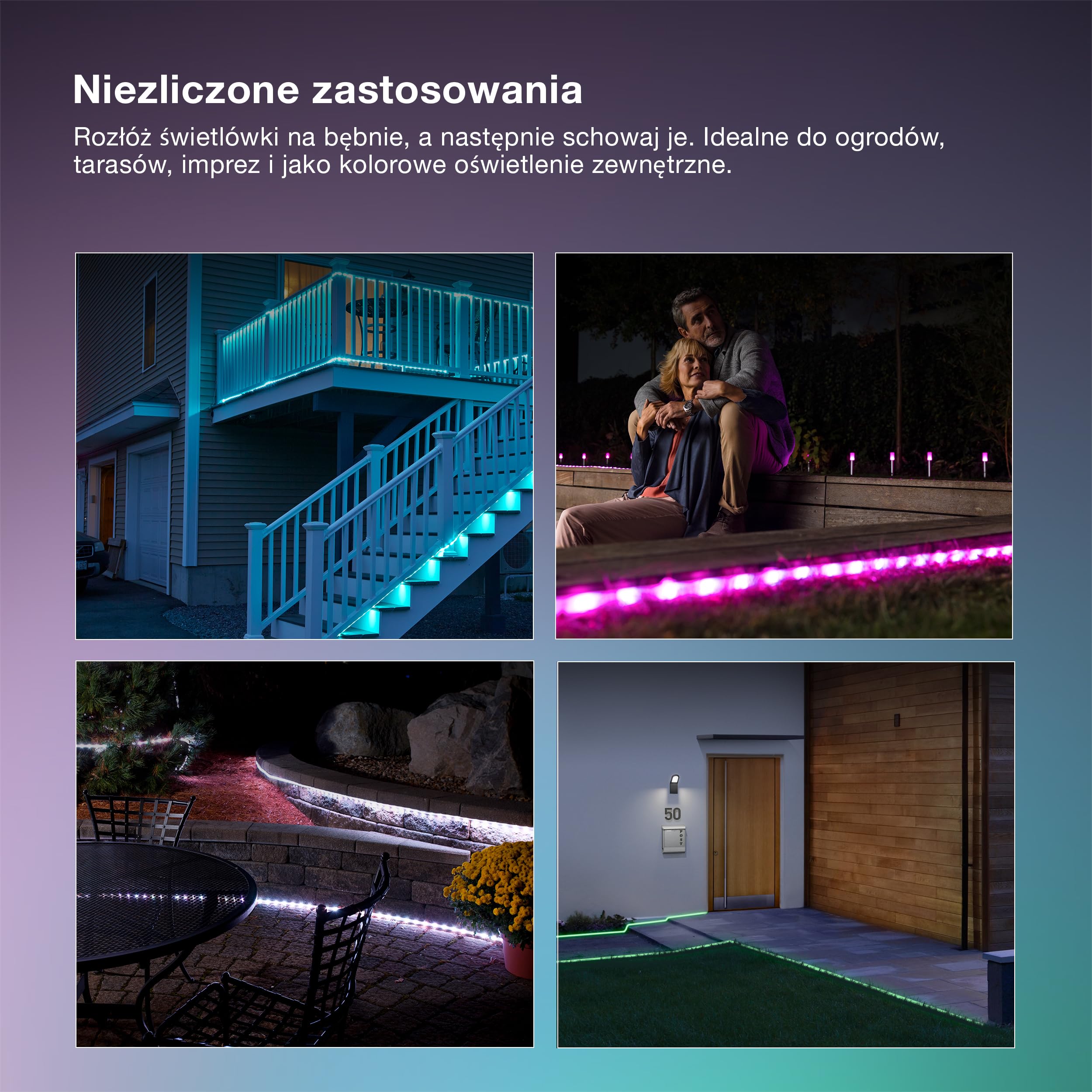 OSRAM Taśma LED Outdoor Flex RGB 15M IP65, w tym pilot zdalnego sterowania, możliwość przedłużenia do 50 m, z bębnem kablowym, kablem połączeniowym, akcesoriami