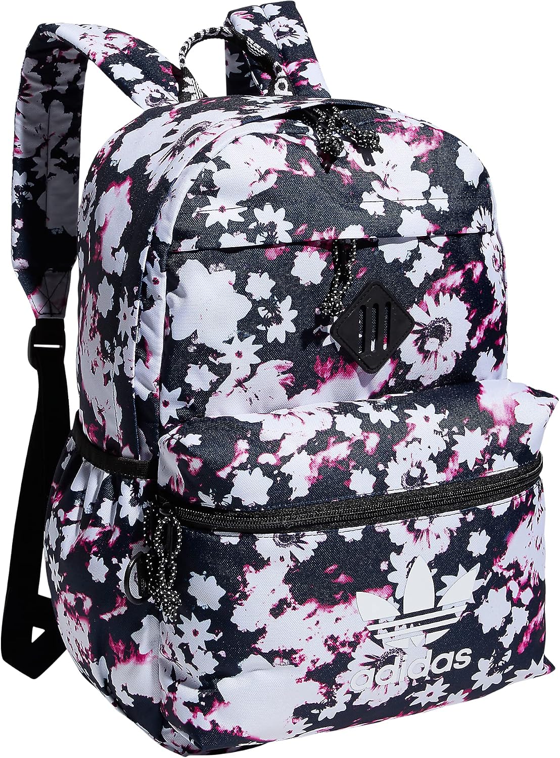 adidas Originals Trefoil 20 Backpack, Floral Legend Ink Blue/White, One Size