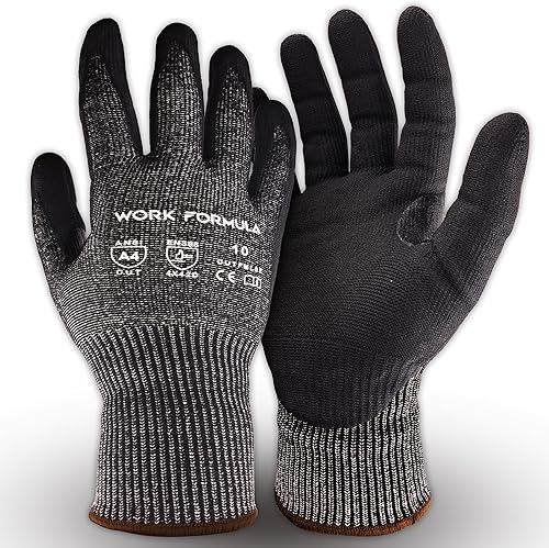 Paquete de 25 guantes resistentes a los cortes de ajuste cómodo, ANSI A4, XS-3XL, hombresmujeres, corte de metalvidriomaderacaja, pesca, HVAC