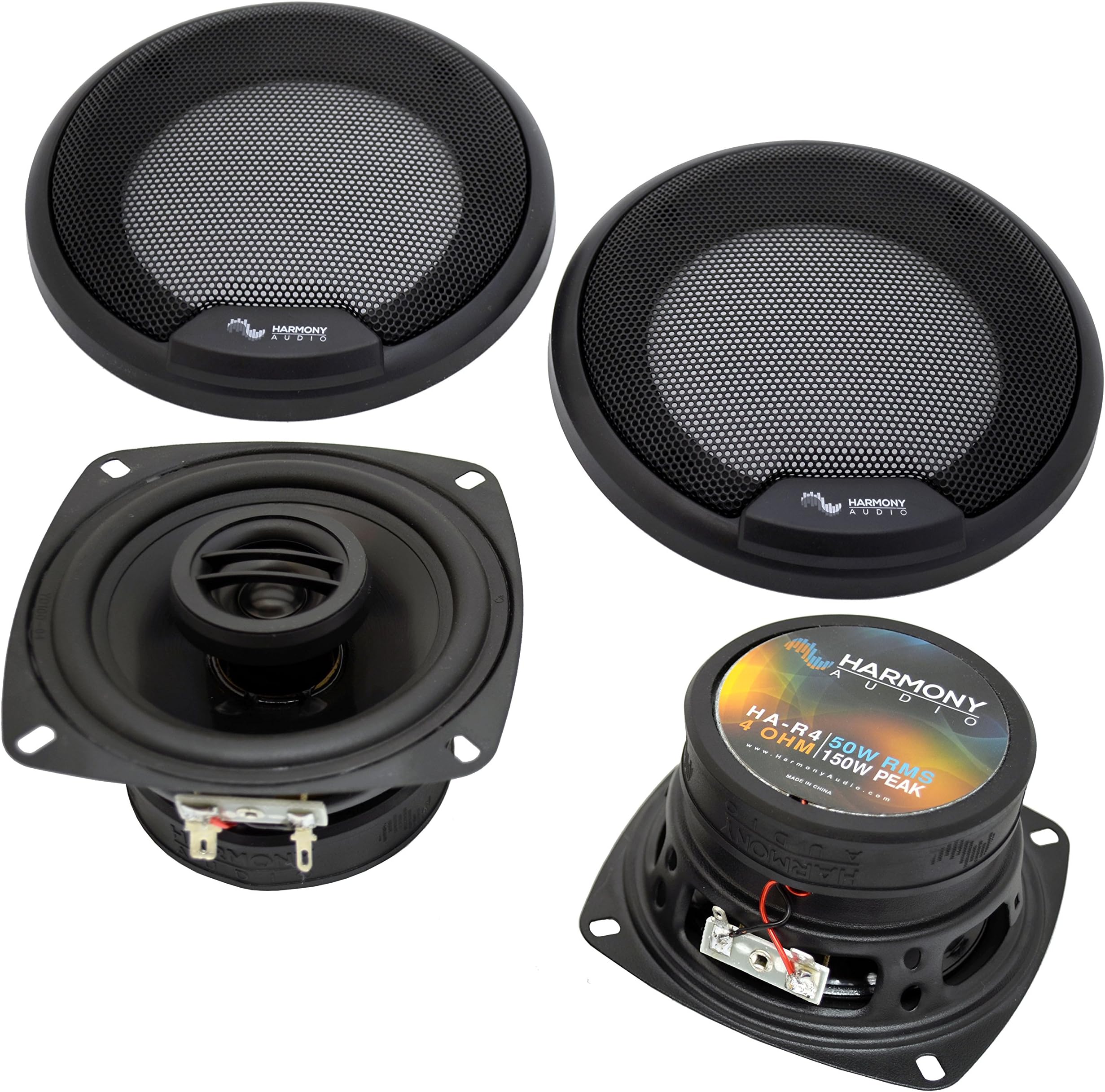 Harmony Audio HA-R4 Car Stereo Rhythm Series 4" Replacement 150W Speakers & Grills