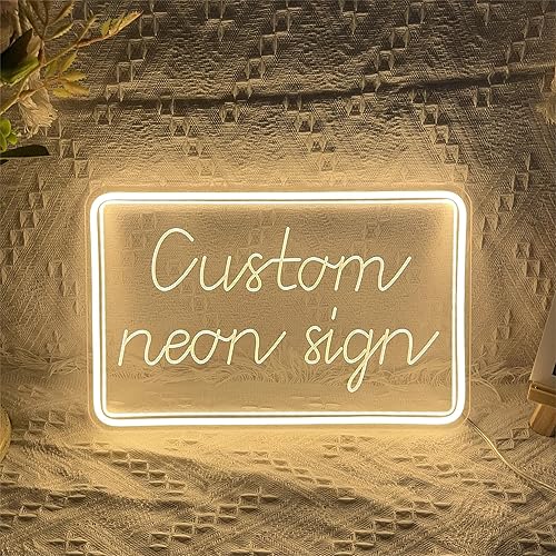 Miniatura 1 de IOKSBACU Letreros de neón personalizables, letrero de neón personalizable para decoración de pared, diseño personalizado de talla artística 3D,