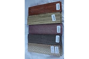 5-Inch Variety Pack of Exquisite Wood Scales for Knife Crafting, Gun Grips, and Craftsmanship