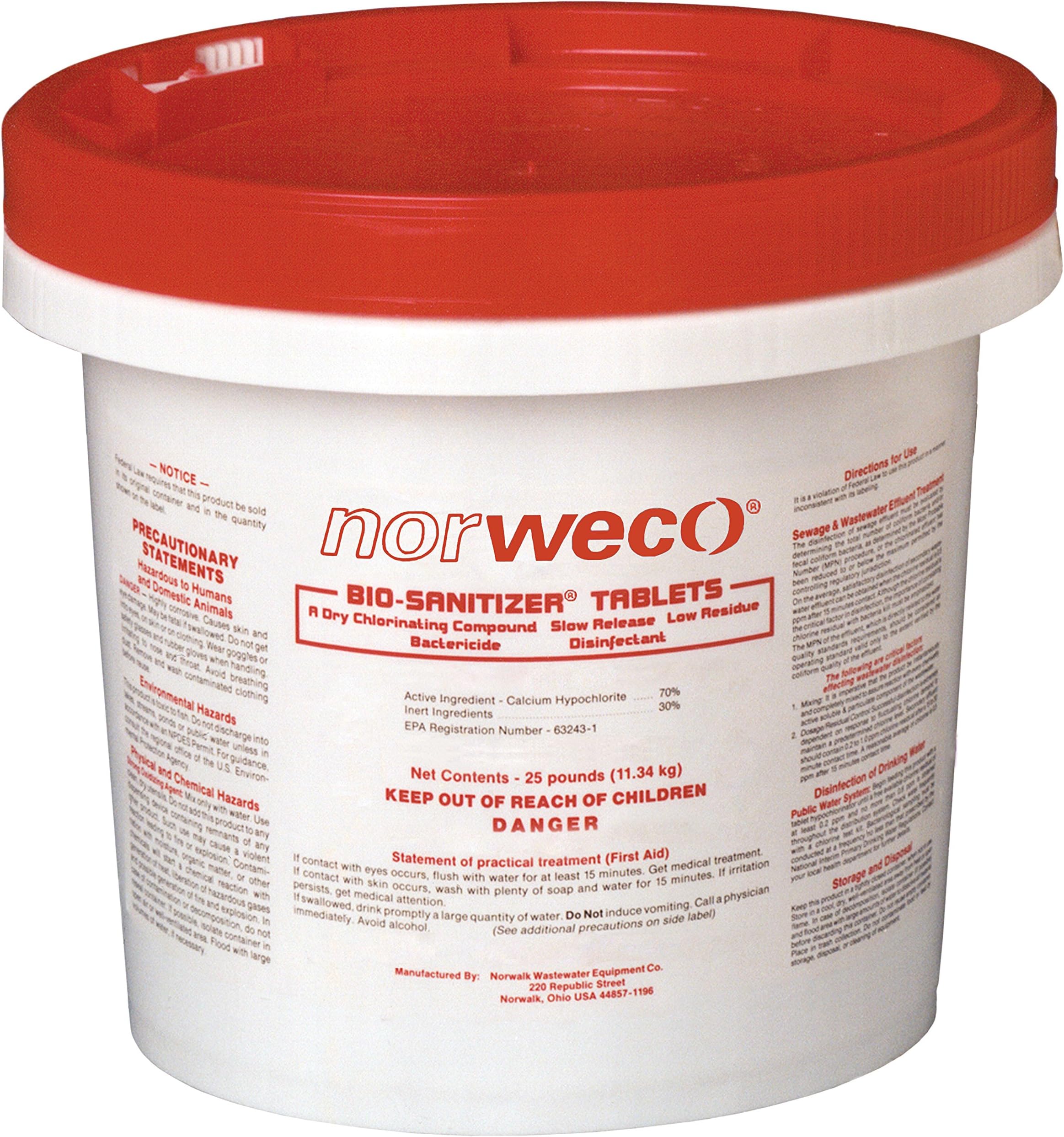 45lb. Bio-Sanitizer Chlorine Tablets for Aerobic or Septic Systems