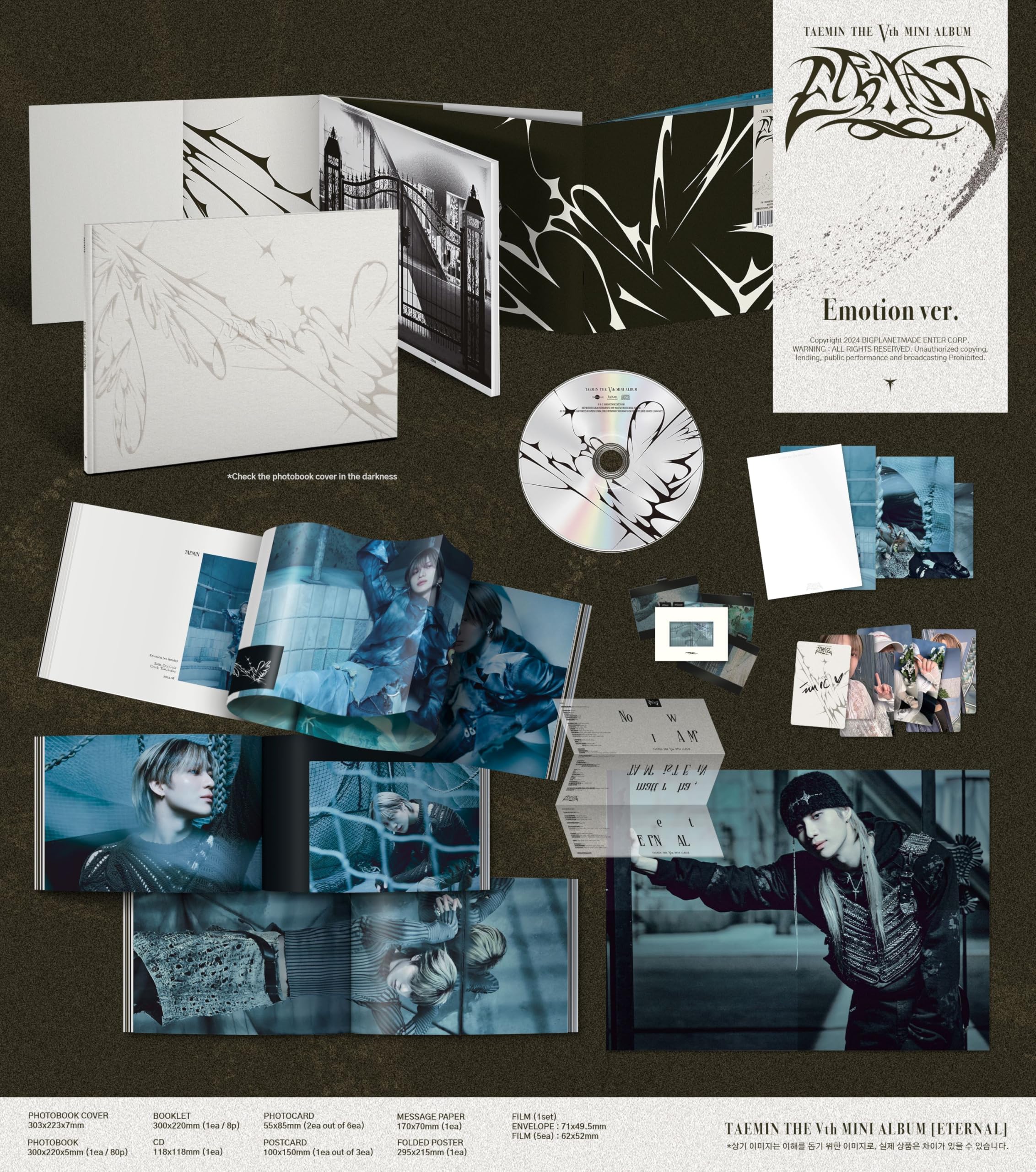 Amazon.com: TAEMIN (SHINee) ETERNAL 5th Mini Album Photobook Ver