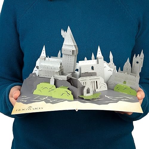Miniatura 5 de Harry Potter - Tarjeta desplegable del castillo de Hogwarts  Tarjeta desplegable hecha a mano de lujo  para todas las ocasiones, interior en blanco
