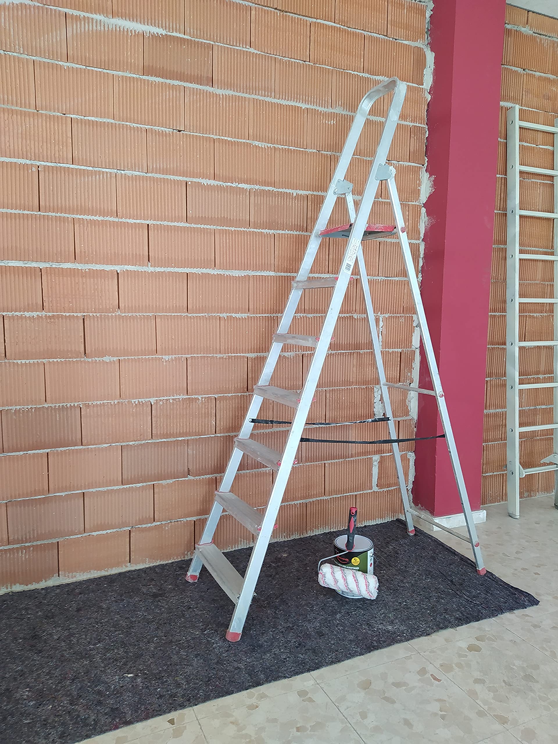 Manta Absorbente de Fieltro Quercos 4x1 m – Alfombra Protectora para Pintar, Reformas y Mudanzas – Antideslizante e Impermeable 180 g/m² – Fieltro Reutilizable y Resistente