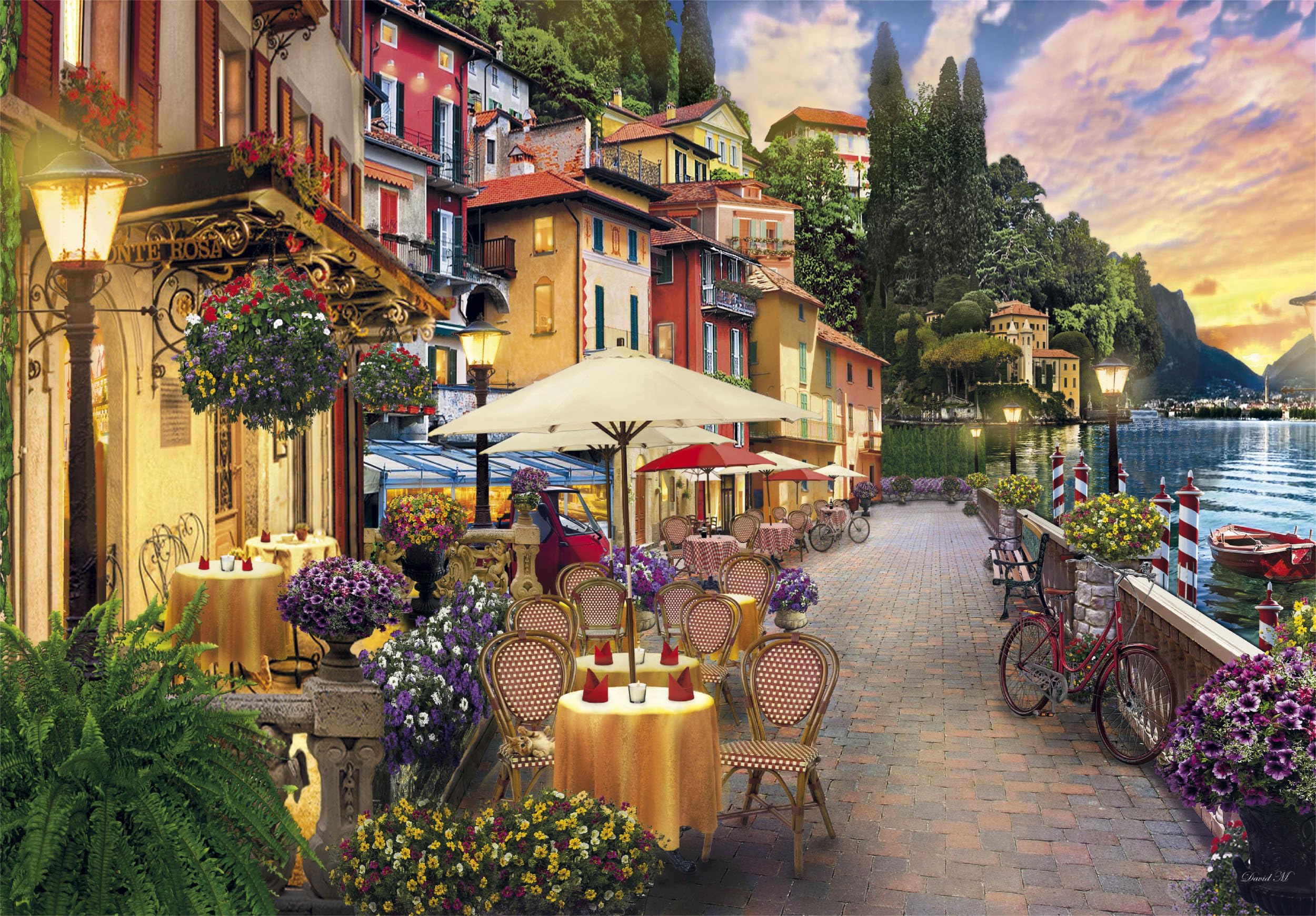 Clementoni Puzzle 500 Pezzi Lago Di Como, High Quality Collection, Poster Incluso, Made In Italy, 49x36 Cm