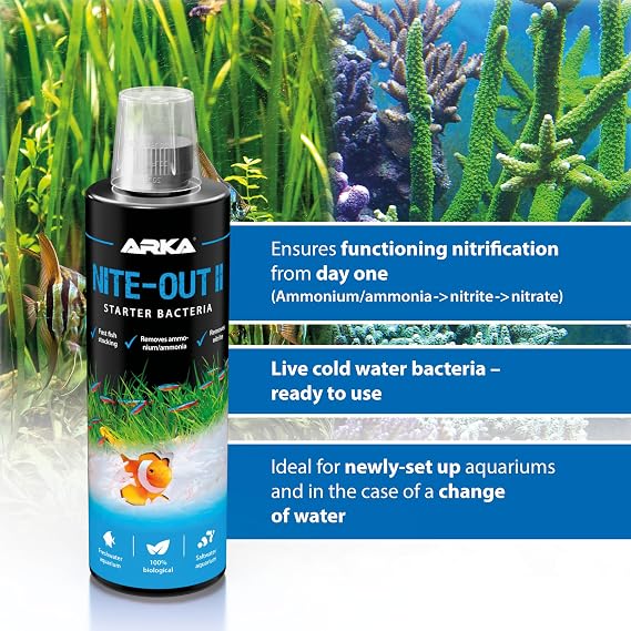 Starter Bacteria Aquarium 236 ml - Nite-Out II Safe Start & Water Change