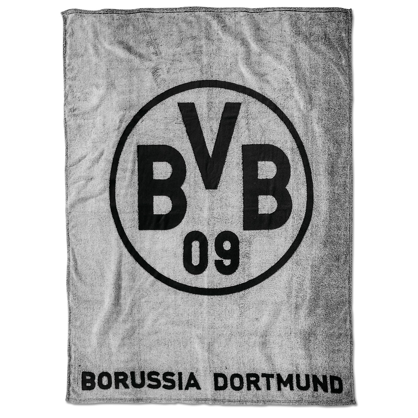 Borussia Dortmund, BVB-Fleecedecke (grau), Grau / Schwarz, 0