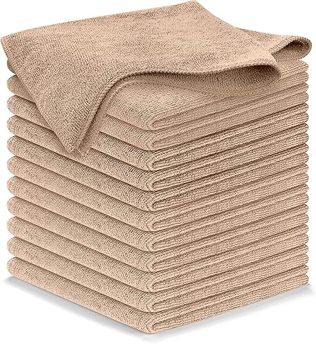 Miniatura 27 de Trapo de limpieza de microfibra, color gris, 12 unidades (16 x 16 pulgadas), alto rendimiento, 1200 lavados, tejido de agarre de raíces muy