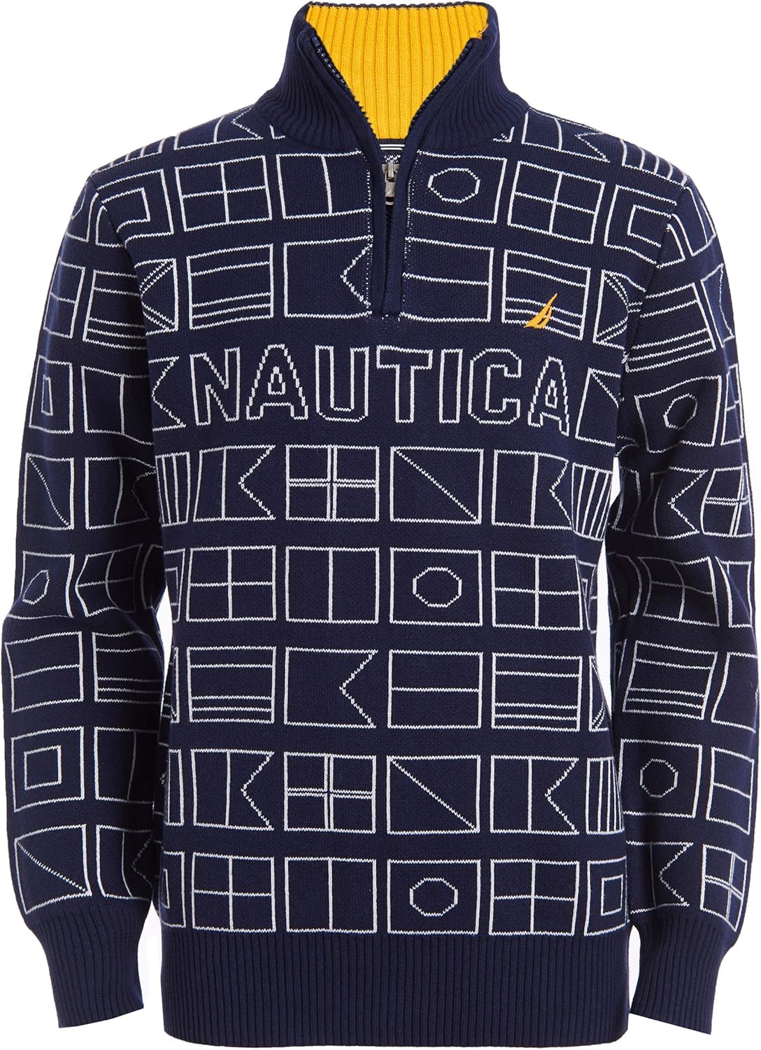 Nautica Boys' 1/4 Zip Pullover Sweater: Clothing