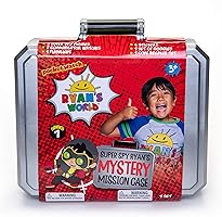 Ryan’s World Secret Agent Mystery Mission Case, Spy Case, 3 Exclusive Spy Figures, 2 Wrist Communicators, Flashlight,...