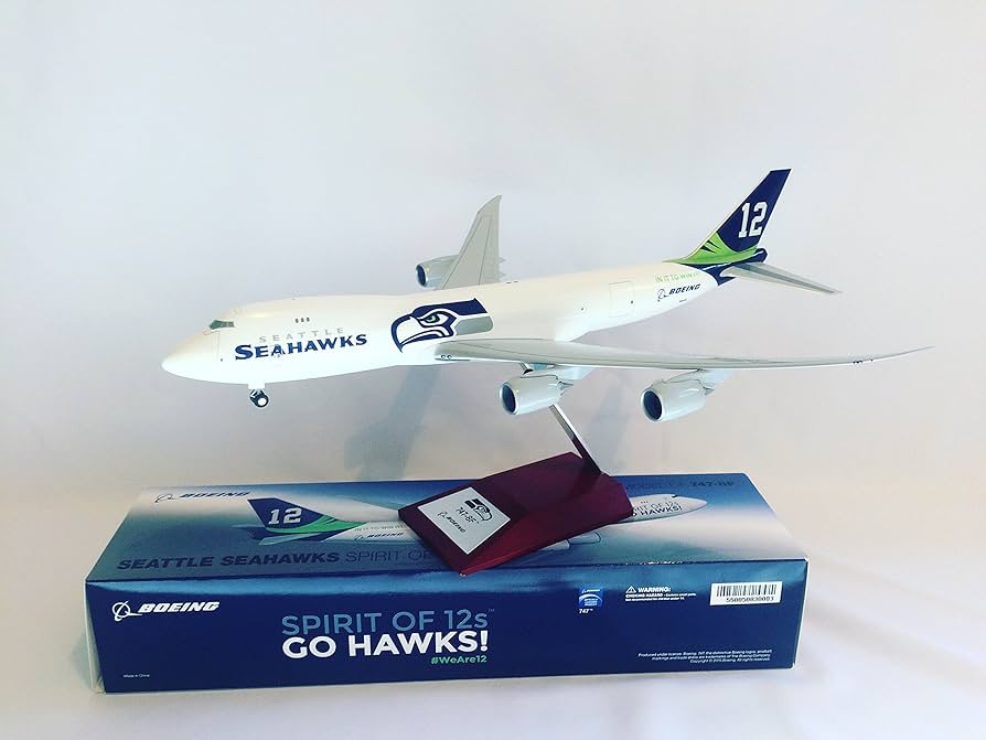 ボーイング747-8F スケール1/200 シアトルシーホークス Seattle