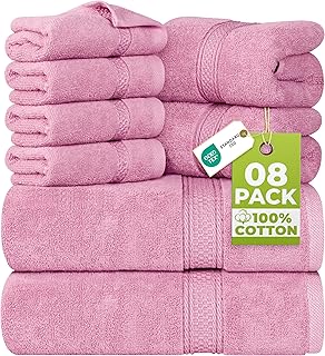 Utopia Towels 8 Piece Luxury Towel Set – Majestic Plush, Super Absorbent...