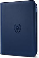 Vista 17 de Carpeta Premium de Tarjetas con Cremallera, Carpeta de Tarjetas Coleccionables Fabmaker de 9 Bolsillos, Cubierta de PU, Álbum de Colección