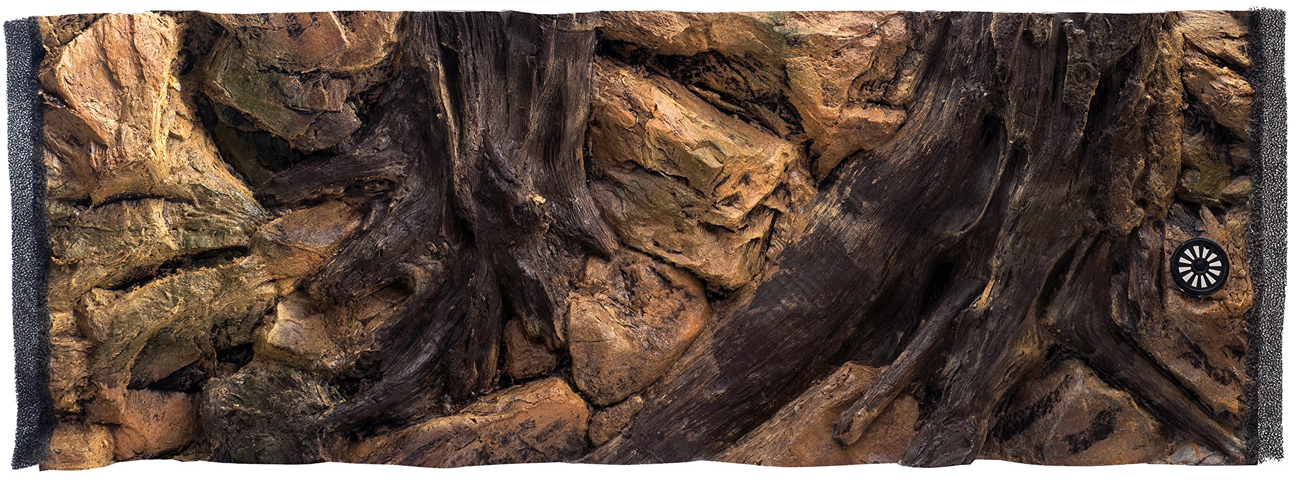 WYSKONT Aquarium background 3D Kos - Aquarium background - Aquarium accessories - Background - Aquarium decoration - 97x36 cm for Aquarium 100x40 cm - brown colour - Large aquarium โ image 1
