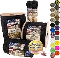 Vista 16 de TOUGH-GRID - Cuerda paracaídas de 340 kg, cuerda paracaídas 100% nailon Mil-Spec tipo IV utilizada por el ejército de Estados Unidos, ideal