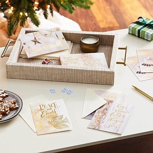 Miniatura 3 de Hallmark Surtido de tarjetas de Navidad religiosas en caja, bendiciones de Navidad (6 diseños, 24 tarjetas con sobres) y tarjetas religiosas de
