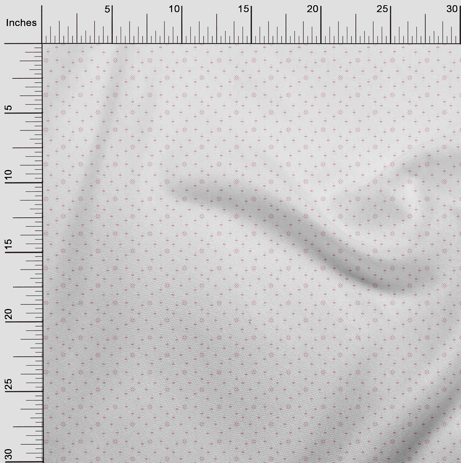 oneOone Cotton Flex Pink Fabric Diamond & Artistic Floral Small Sewing Fabric by The Yard Printed DIY Clothing Sewing Supplies 40 Inch Wide
