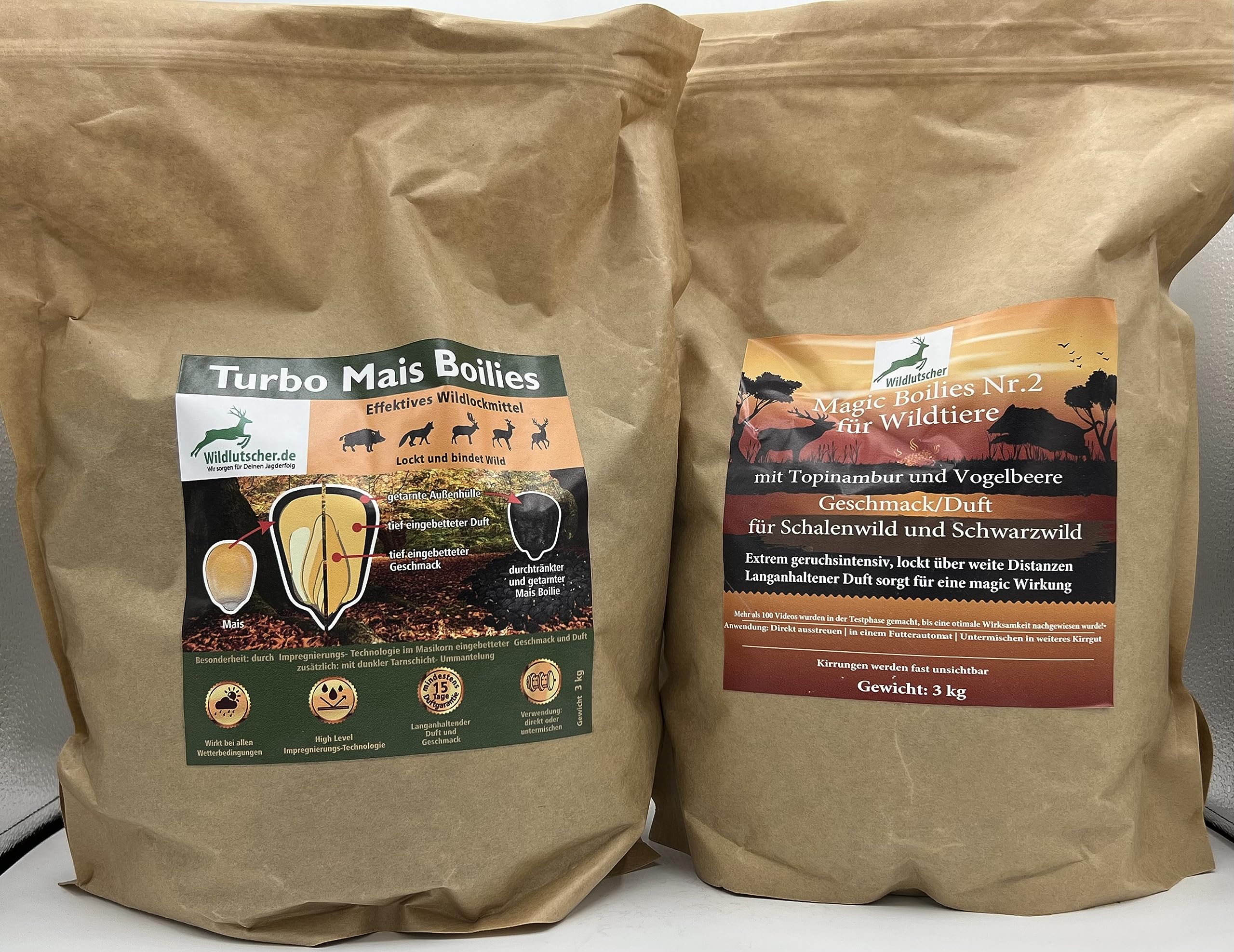 Probepaket Muffelwild – Komplettset für Muffelwild & Schalenwild | Locken, Lenken & Binden | Lecksteine, Boilies, LockPaste & WildPower Lockmittel