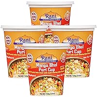 Vista 13 de Rani Roasty Bhel Puri Cup (aperitivo indio picante y crujiente con chutney indio que hace la boca) 3.5 oz (100 g), paquete de 6+1 gratis ~ listo