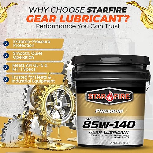 Miniatura 5 de Lubricantes Star Fire Premium SAE 85W140 GL-5 Gear Oil-5 - Cubo de 5 galones