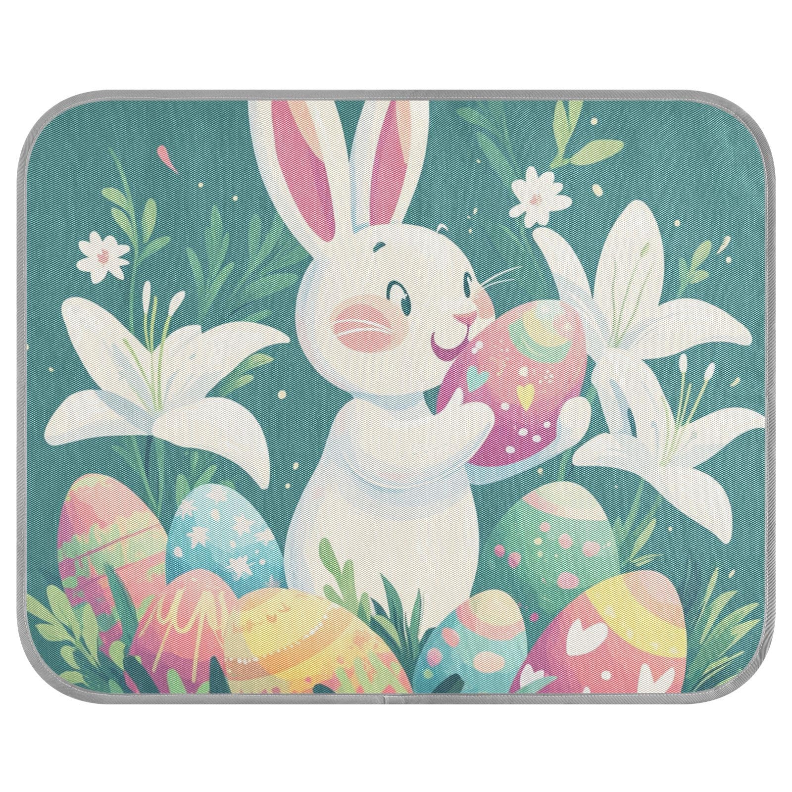 siphylline Cartoon Easter Cute Bunny Colorful Easter Egg Summer Pets Cooling Self Cooling cat beds for Indoor Cats for Doggy Indoors pet Summer Manta Fria para Perros S