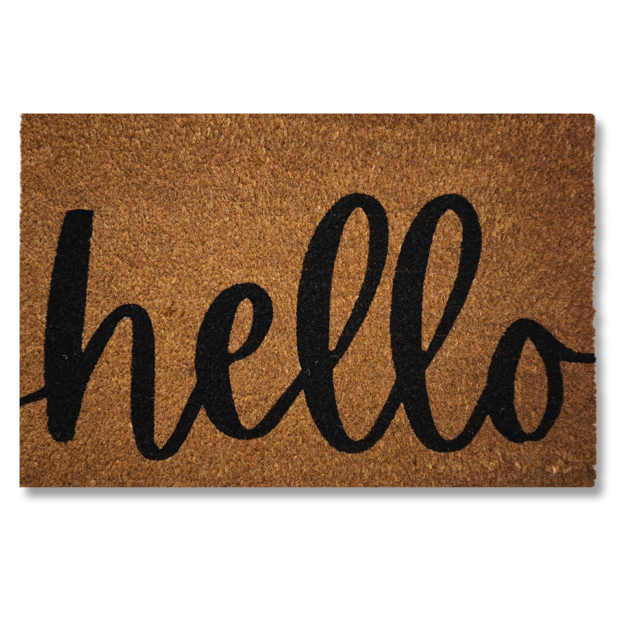 koko doormats Felpudo Entrada casa Originales - Felpudo Exterior - Felpudos Originales y Divertidos - Felpudo Coco y Base de PVC - Alfombra Entrada casa - 60x40 cm. (Hello)