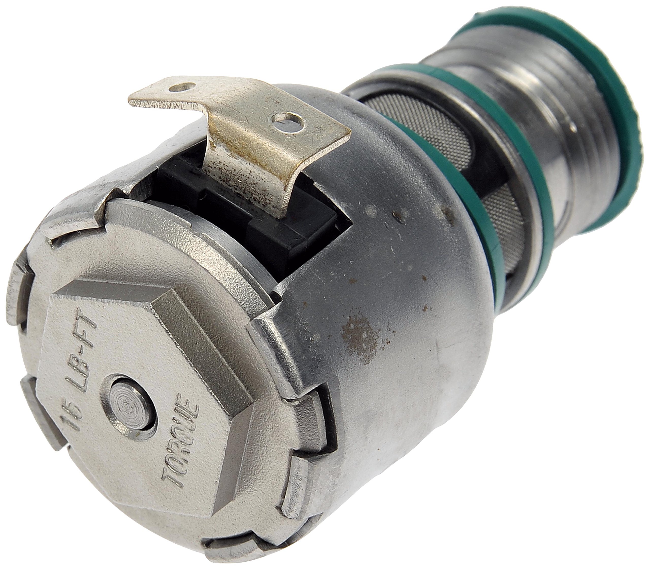 Dorman 904-7125 Brake Solenoid Compatible with Select Models - Dorman Exhaust Brake Actuator 904-7125 - DORMAN Exhaust Brake Solenoid for Ford - Exhaust Brake Actuator - Inline Mount, Silver Housing, Rubber Flange