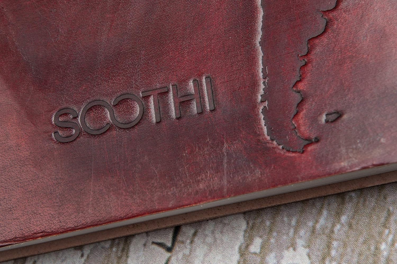 Soothi World Map Leather Handmade Antique Large Journal for Sketchbook for Travel 14''x11''
